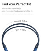 SHOKZ OpenRun, Bone Conduction Headphones,Open-Ear Bluetooth Wireless Sport Headphones for Running & Workout,Sweat Resistant, Long 8H Playtime,Mic,Hair Band-Standard-Blue (Pack of 2)