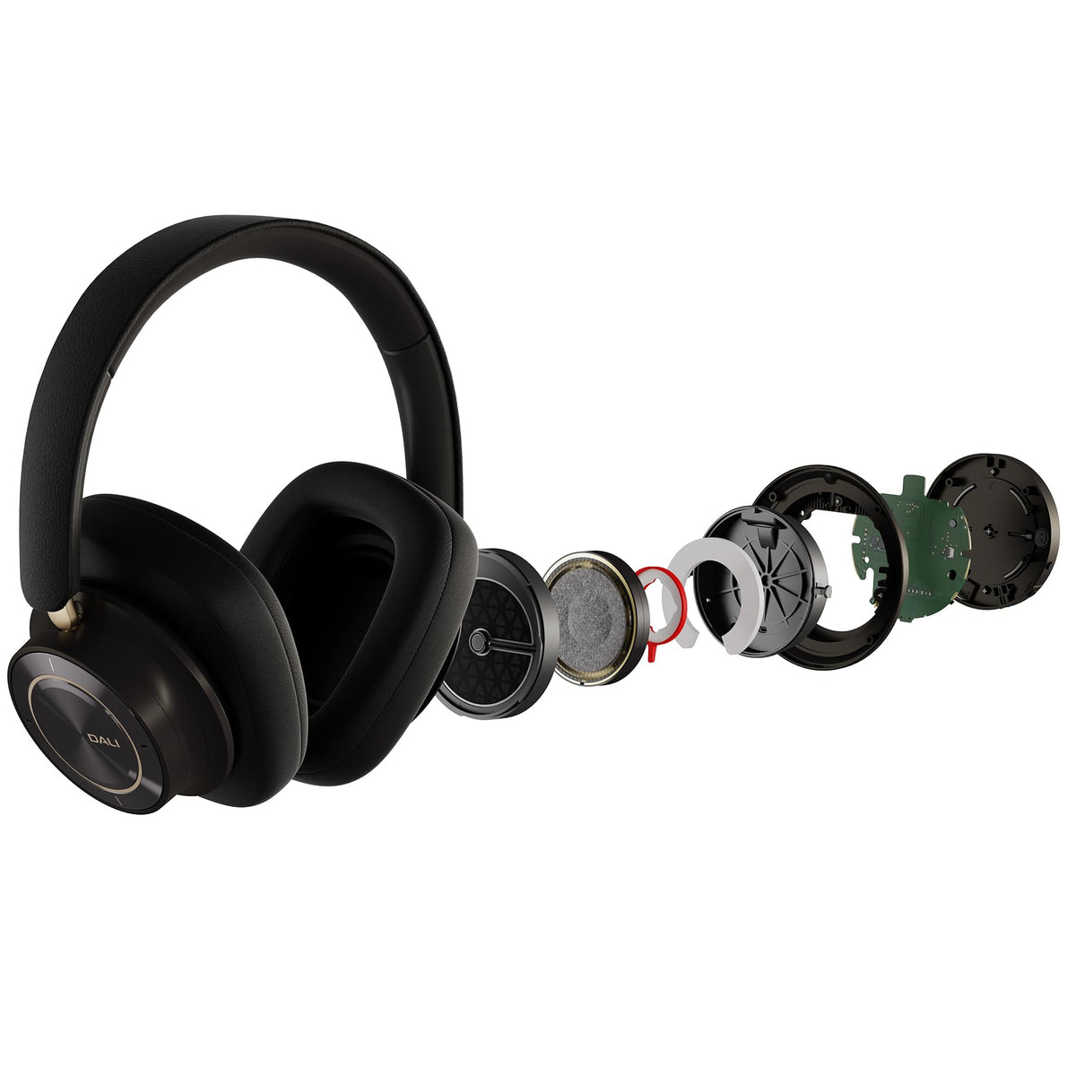 DALI IO-12 Wireless Noise Cancelling Leather Headphones - Dark Chocolate