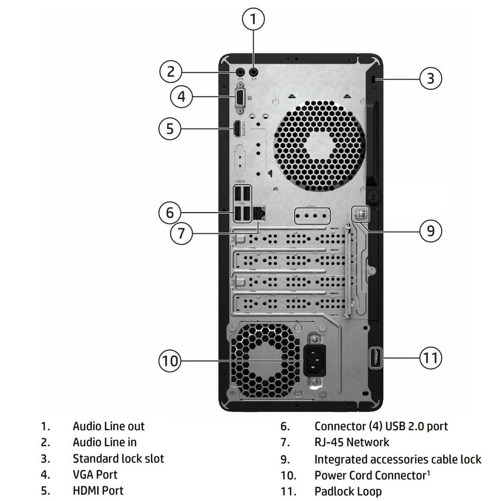 HP Desktop Pro Tower Business Computer, Intel Core I3, 8GB RAM 256GB SSD