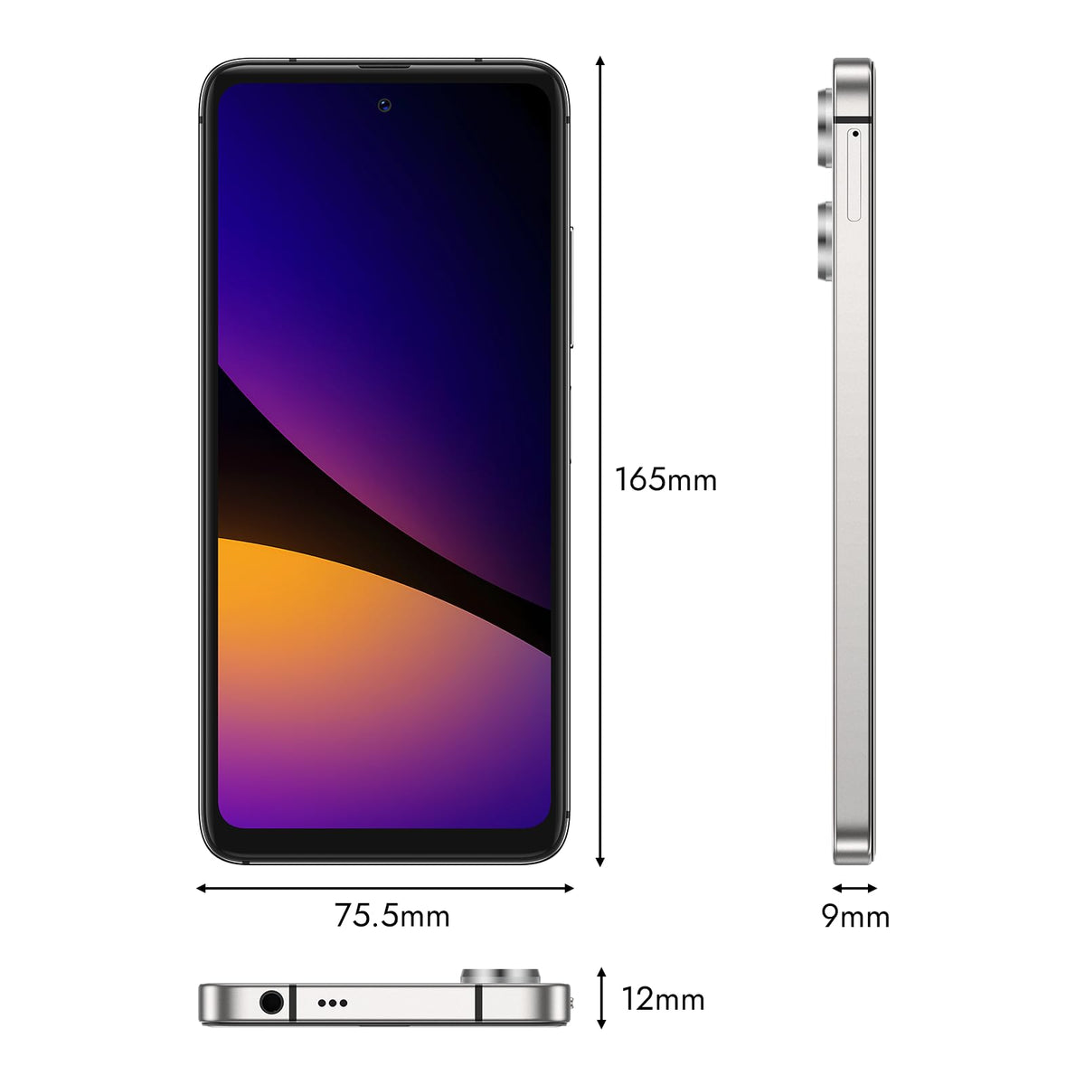NUU N10 Plus 4G Unlocked Cell Phone, 6.6” 90Hz Display, 50MP Camera, White