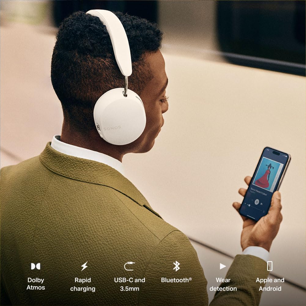 Sonos Ace Noise Cancelling Bluetooth Over-Ear Headphones - Black