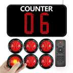 Take a Number System Wireless Queue Call System Show 2-Digit Counter Number for 10-Line Cashier Bank Window Doctor Room Supermarket Office Interview (C12+A2 1+10)