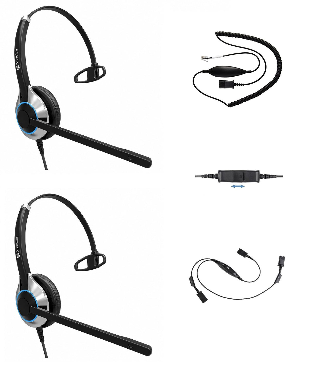 HD-500 Headset Training Bundle for Desk Phones | Training | Supervising | Coaching for Office + Call Center - Compatible with All Phones Including Yealink, Polycom, Poly, Mitel, Cisco, Avaya