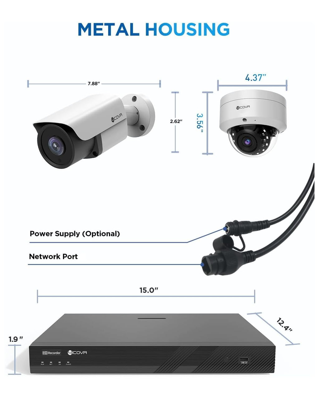 4COVR PoE 16 Camera Security System for Business with 4TB HDD, LYH54A5M1616