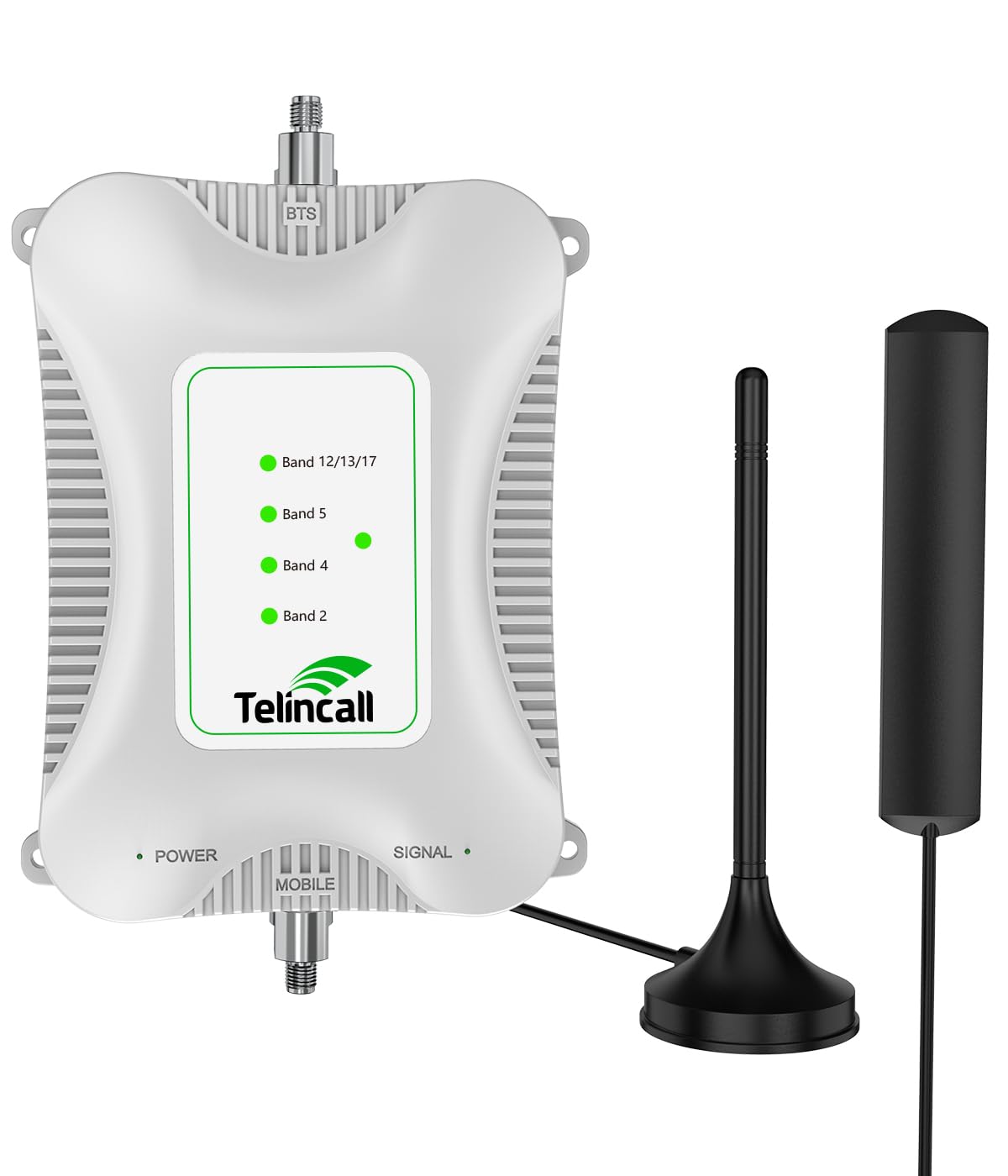 Cell Phone Signal Booster for Car, SUV, Van, 5G/4G LTE 3G for Band 2/4/5/12/13/17/25, Vehicle Cell Phone Booster Compatible with All U.S. Carriers-Verizon, AT&T, T-Mobile & More, Boost Voice & Data