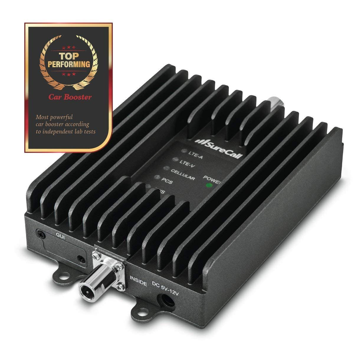 SureCall Fusion2Go 3.0 In-Vehicle Cell Phone Signal Booster Kit for Car, Truck or SUV, All Carriers 3G/4G LTE (Renewed)