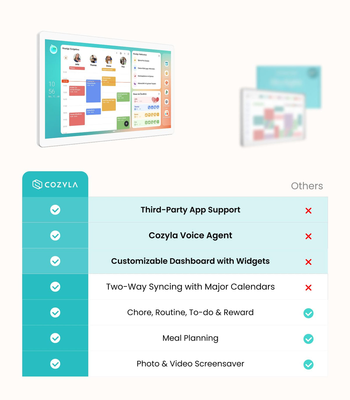 Calendar Plus 2: 32" Smart Digital Calendar with Google Play Store