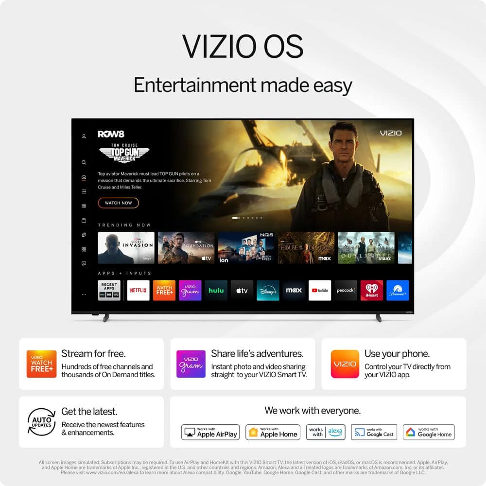VIZIO 32 Inch V Series Full Array LED Smart HD TV 720p Bluetooth Compatible with VRR, DTS Virtual X, Airplay 2 and Chromecast Built-in (VHD32M-0810) (Renewed)
