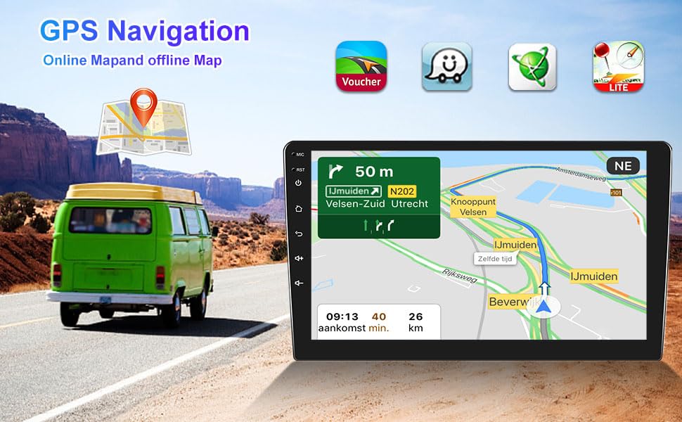 CarPlay Android Auto Navigation Stereo GPS Radio Display 10" 1280 * 720 IPS Touchscreen Headunit Tablet Media Player for Honda Accord 2013-2016 2.0L/2.4L(Original Reverse Camera), Quad Core 2G+32G