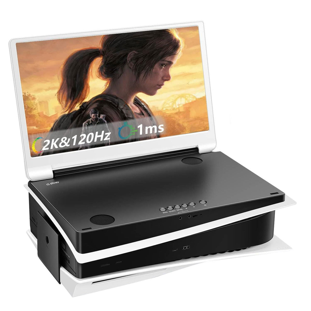 G-STORY 15.6" IPS 4K 60Hz Portable Gaming Monitor for PS5, 2 HDMI Speakers