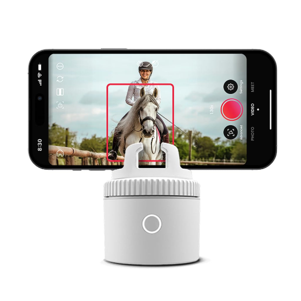Pivo Equestrian Starter Pack Auto Tracking Phone Holder, Face, Body & Horse Tracker, 360° Rotation, 6 Speed, Stand for Video Recording (Black - Max Starter Pack)