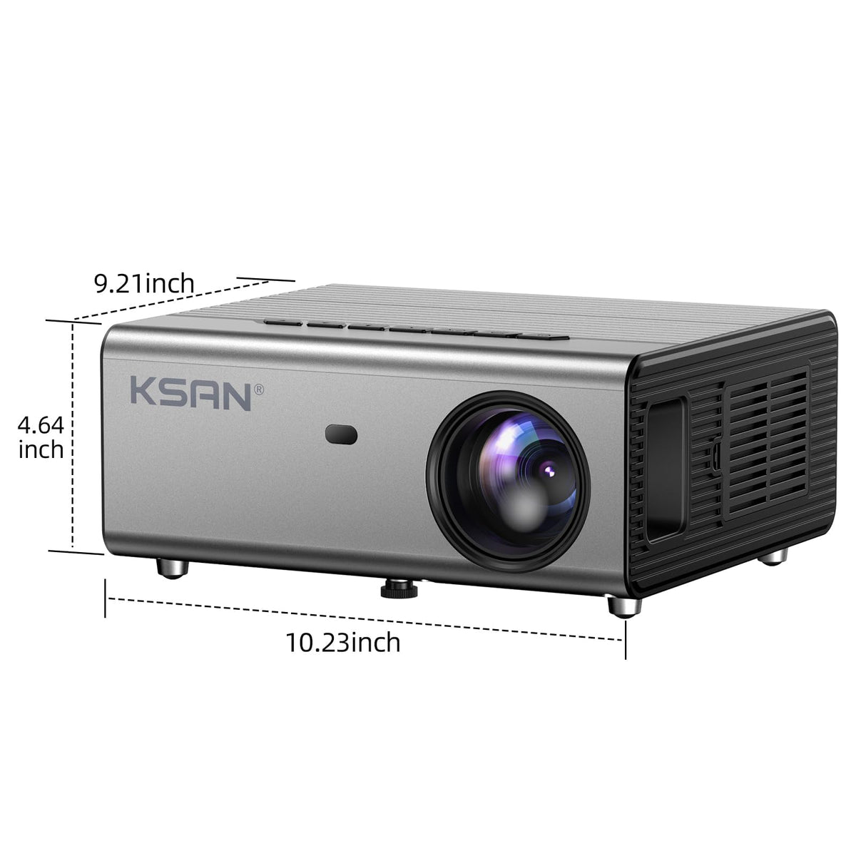 KSAN Mini Projector, [800 ANSI Lumen] Projector with WiFi 6, Movie Projector for Indoor Outdoor, 5W Speaker, Support 200inch, Video Proyector Compatible with Phone/TV Stick/PC/PS4