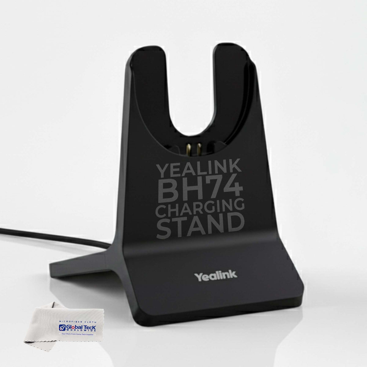 Yealink Headset BH74 Bluetooth Wireless On-ear, Acoustic Shield Mic & Hybrid ANC, Long Battery, All-Day Comfort, Dual Busylight, Teams Certified, Ideal for Office, Remote, and On-the-Go with Cloth