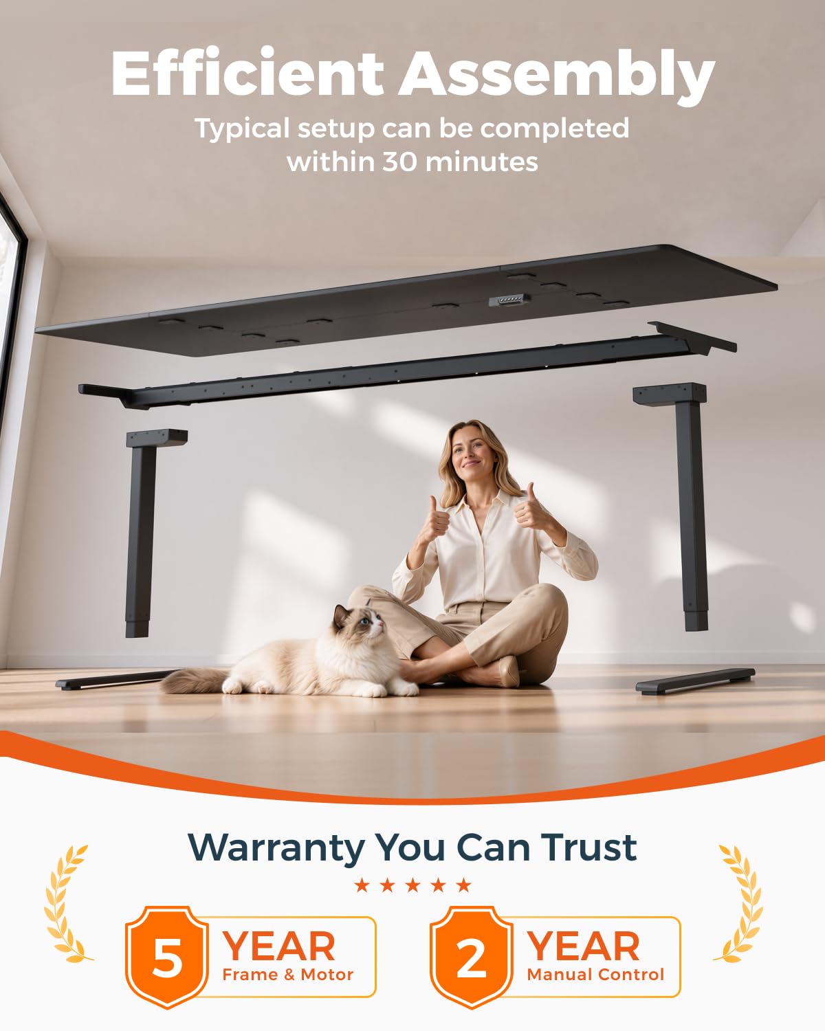 79''x31''Dual Motor Adjustable Large Standing Desk for Home Office