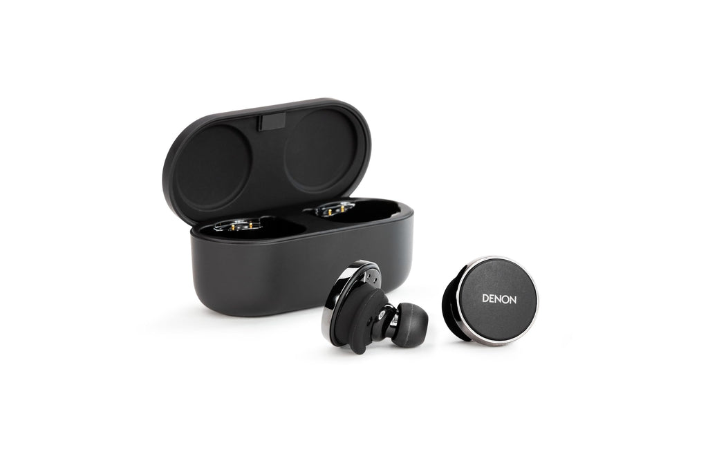 Denon PerL Pro True Wireless Earbuds, 32Hr Battery Life, Black