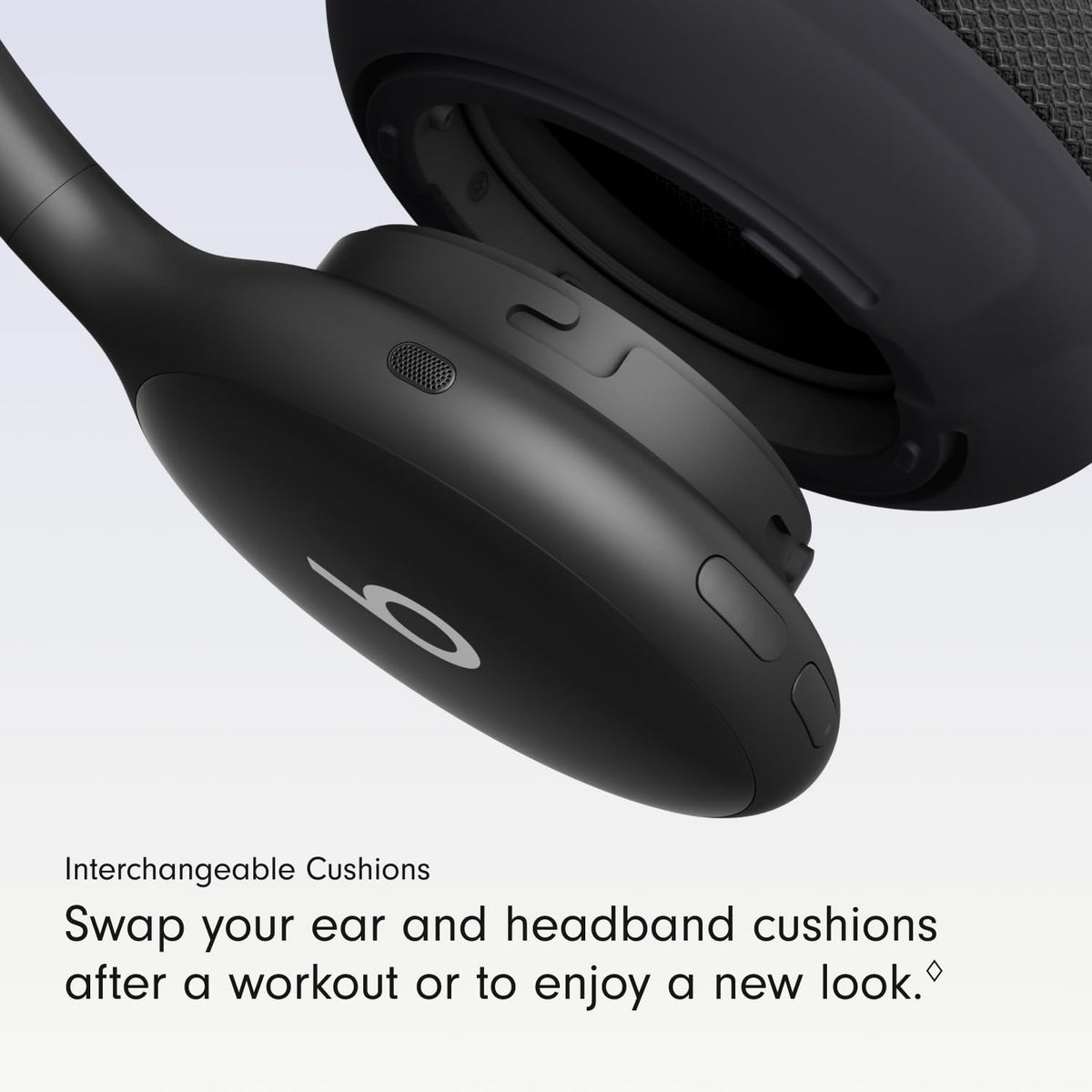 Beats 360 — Over-Ear Headphones with Interchangeable Cushions, Sweat & Water Resistance and Noise Cancellation — Black with Black Performance Knit Cushions