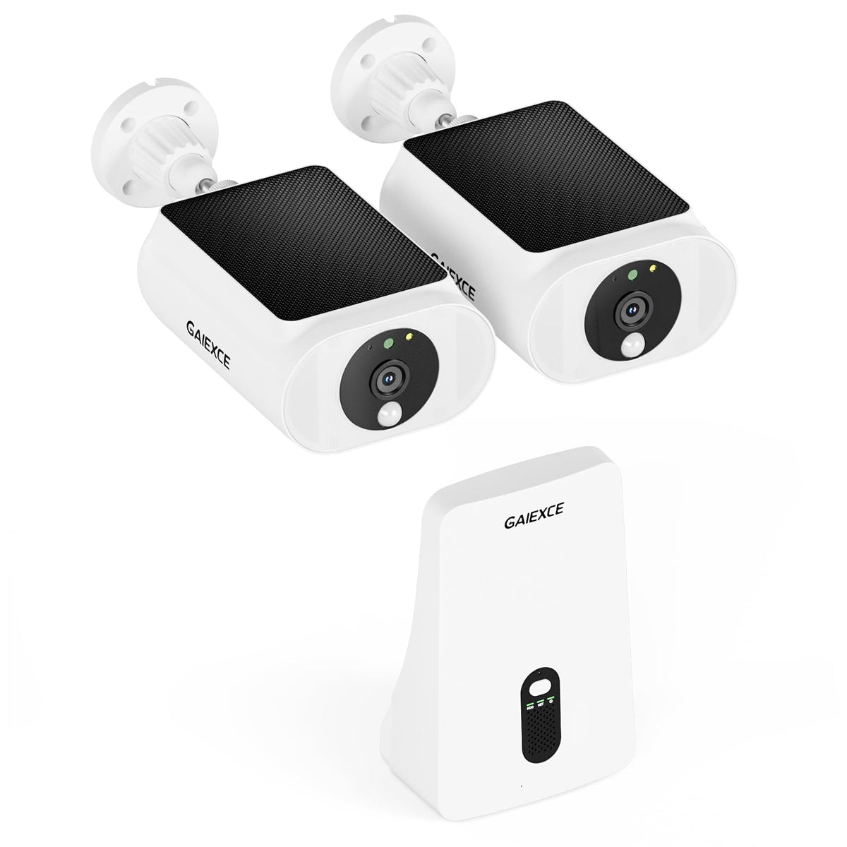 4-Cam 4MP Wireless Solar Security Camera System Outdoor, 4K NVR BaseStation