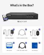 ANNKE 3K Lite 8 Channel DVR for Security Camera, 2TB Hard Drive Disk, Black