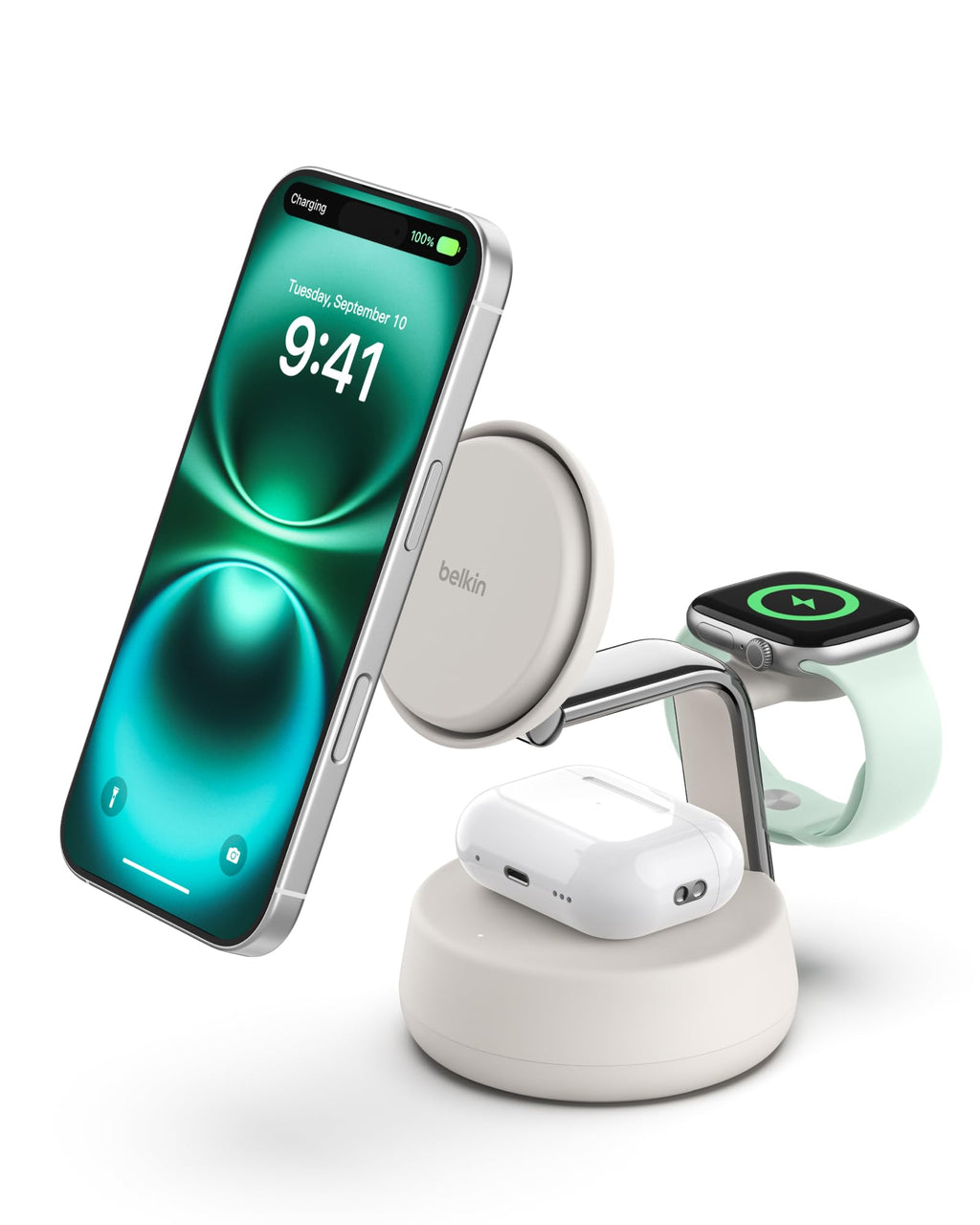 Belkin Qi2.2 25W Wireless 2 in 1 iPhone Charger, Fast Charging for Travel, 5 ft (Pack of 6)