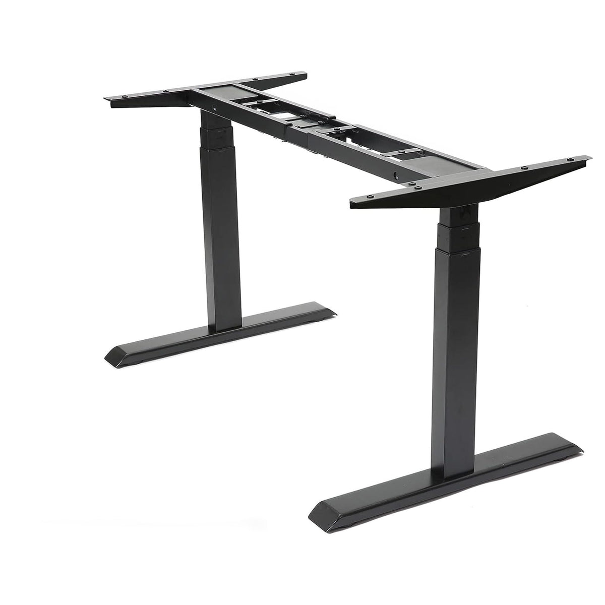 Dual Motor Standing Desk Frame 3 Tier Legs Sit Stand up Electric Height Adjustable Desk Base for Home and Office (Grey)