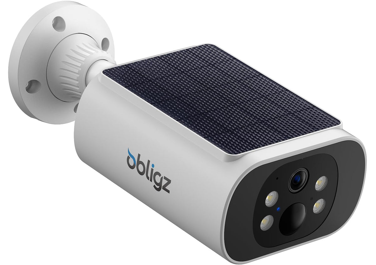 4MP Solar Security Cameras Wireless Outdoor, 64GB Local Storage