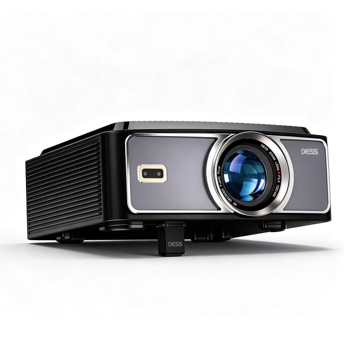 DESS Projector with Built-in Google TV,1080P, 2200 ANSI, Electric Stand