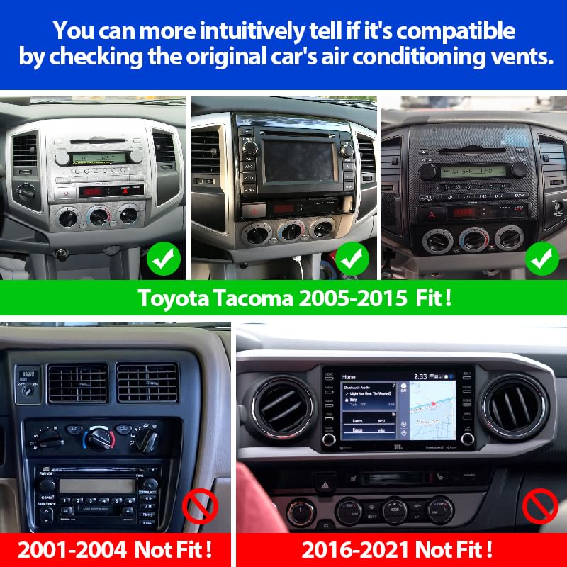 Car Stereo Radio for Toyota Tacoma 2005-2015 with Carplay & Android Auto
