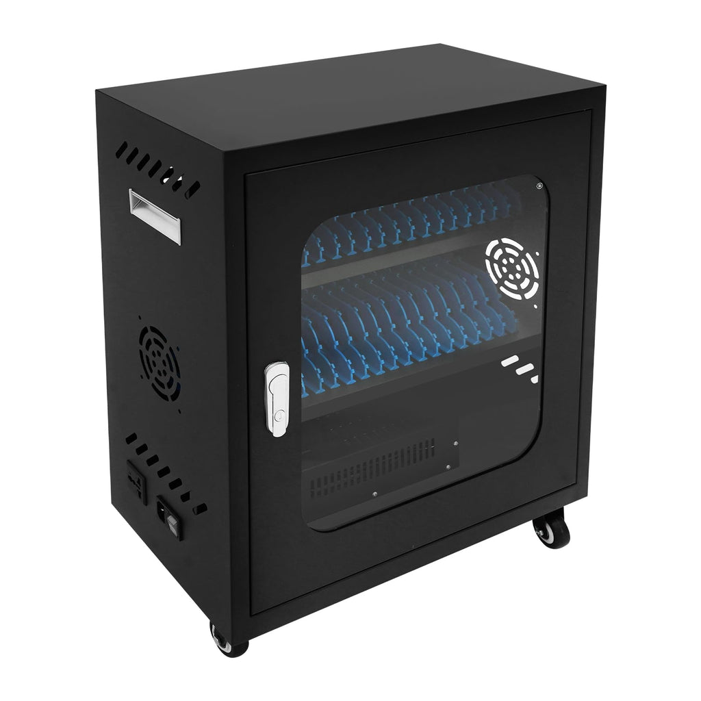 20-Unit Charging Cabinet for Phones, Black