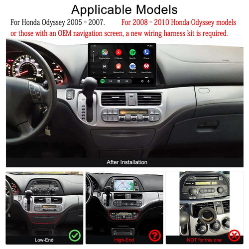13.1in 8core 4+64GB Android 15 Car Stereo Radio for Honda Odyssey 2005-2007