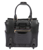 JKM and Company Alligator Compatible With Computer iPad, Laptop Tablet Rolling Tote Bag Briefcase Carryall Bag