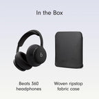 Beats 360 — Over-Ear Headphones with Interchangeable Cushions, Sweat & Water Resistance and Noise Cancellation — Black with Black Performance Knit Cushions