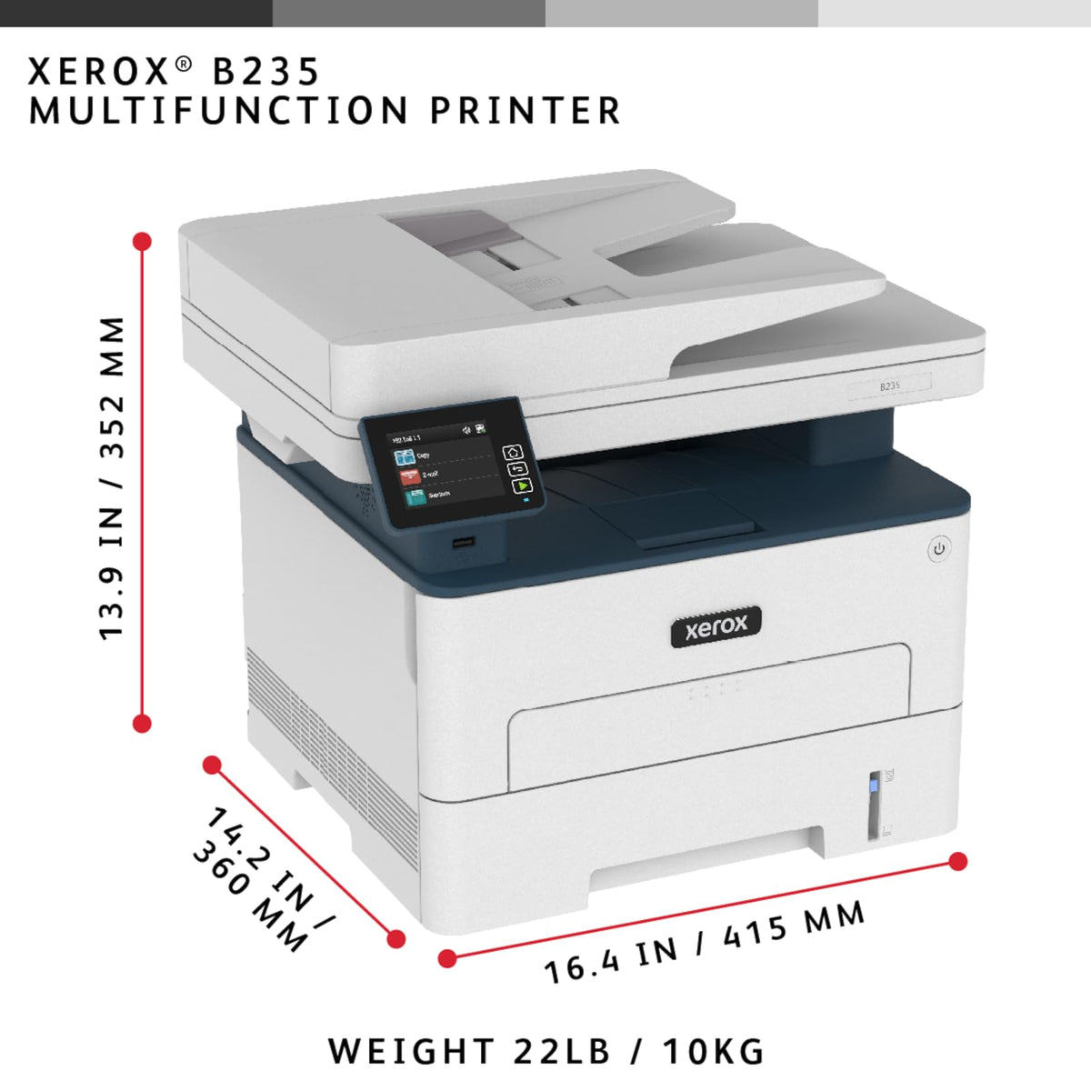 Xerox B235DNI Wireless Black and White Laser All-in-One Printer