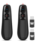 Wireless PowerPoint Remote Presentation Clicker: 30-Pack Presenter PPT Slide Advancer with Red Pointer | Plug & Play via USB | 100Ft Control Range | Ergonomic Design - Universal Compatibility