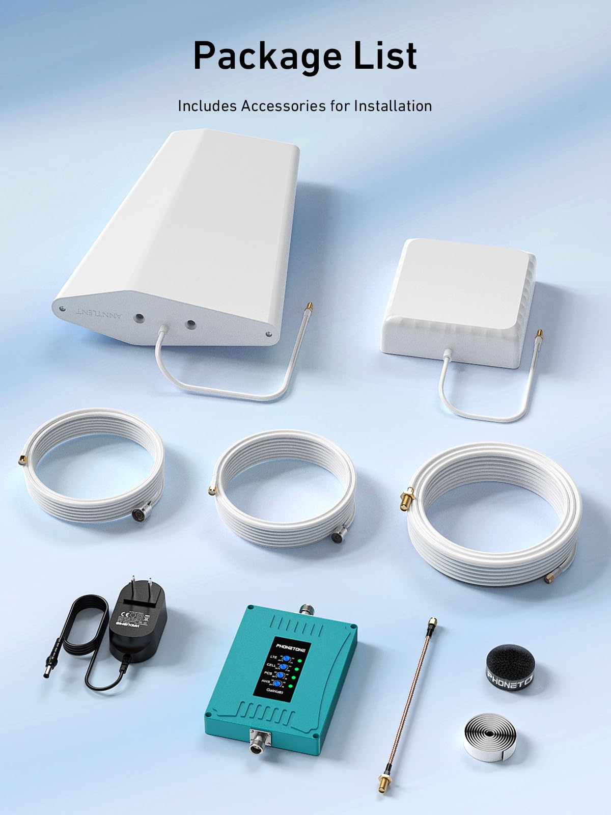 Cell Phone Booster for Home | Up to 5,500 sq ft | Boost 5G 4G LTE & 3G Signals on Band 2 4 5 12 13 17 | Compatible with All US&CA Carriers - Verizon,ATT, T-Mobile & More | FCC Approved