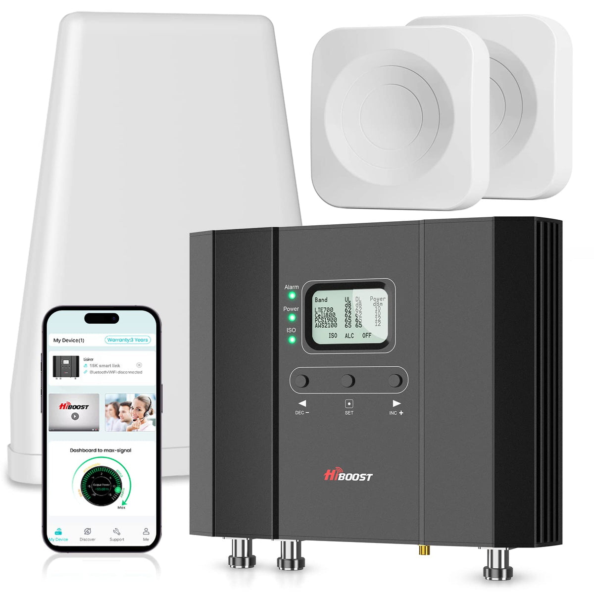 Cell Phone Booster Cover 6000 sq ft, Boost 5G 4G LTE Signal for All US Carriers, Cell Phone Signal Booster for Home Office, APP Support, FCC Approved
