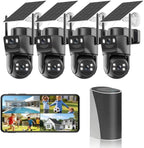 BEENOCAM 4K Solar Security Cameras Wireless Outdoor, 4 Cam-Kit
