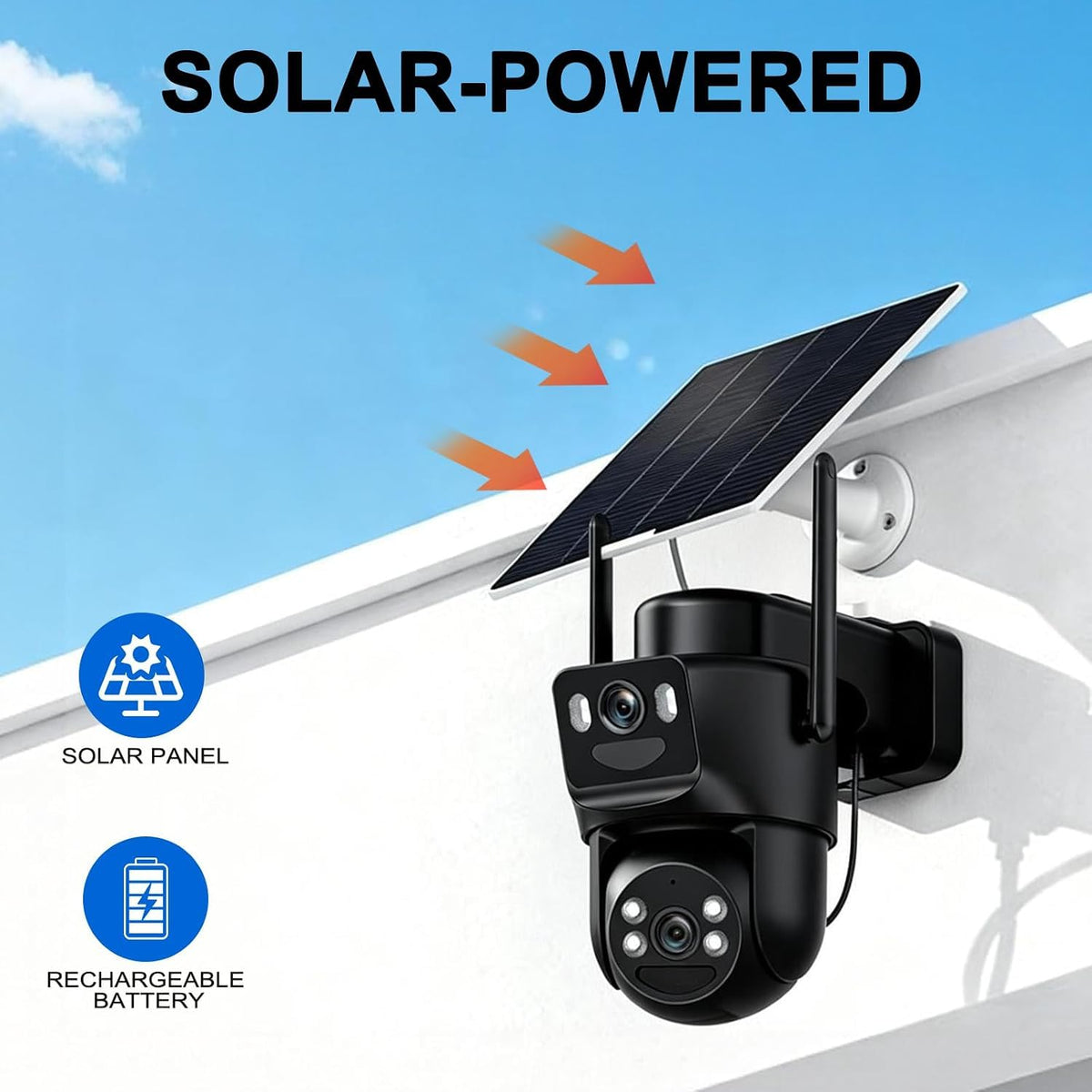 BEENOCAM 4K Solar Security Cameras Wireless Outdoor, 4 Cam-Kit
