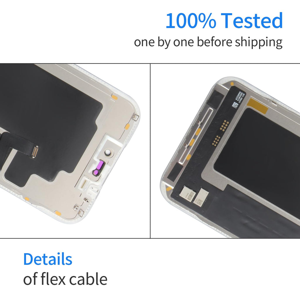 for iPhone 17 Pro Max Screen Replacement 6.9 inch OLED Full Display Assembly with Promotion 120Hz, OEM Grade Soft OLED, True Tone & Face ID Supported, DIY Repair Kit with Tools, Black