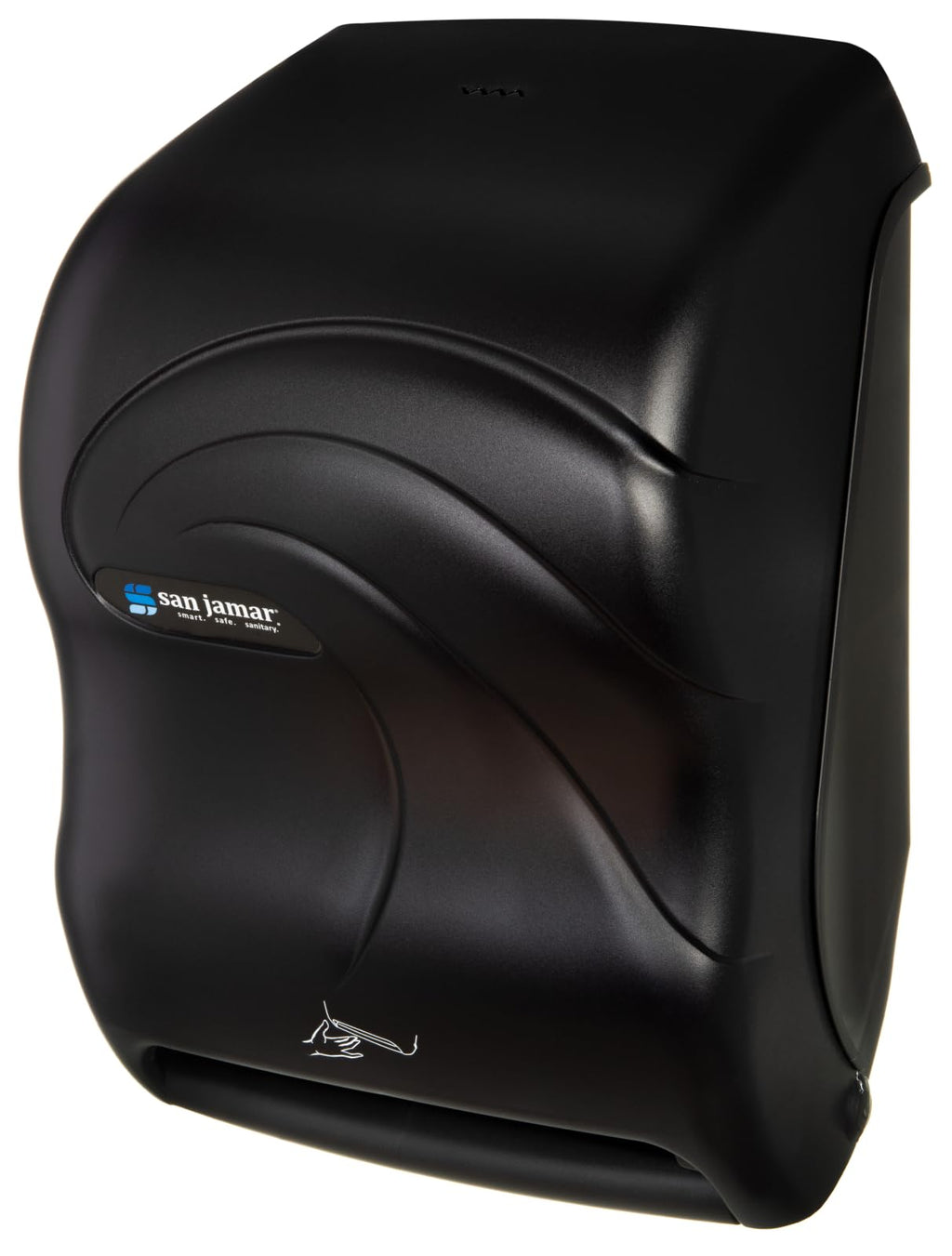San Jamar Ocean Smart System Automatic Paper Towel Dispenser, Electronic for Bathroom and Kitchen, 16.5" x 11.75" x 9.25", 1 Count, Black Pearl