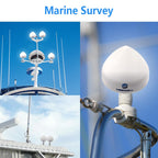 Maswell GNSS Navigation Surveying Antenna, High Precision CM Level GPS (L1/L2/L5), GLONASS (G1/G3), Galileo (E1/E5a/E5b), Beidou (B1/B2), and QZSS (L1/L2/L5) for Vehicle Marine Boat Drone