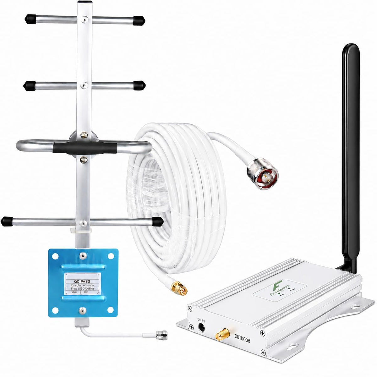 Cell Phone Signal Booster for Home & Office Up to 3,500 Sq Ft | Boost 4G 5G Cell Phone Booster 65dB for AT&T, Verizon, T-Mobile All U.S Carriers | for Band 12/17/13/5/25/66/2/4 | FCC Certified