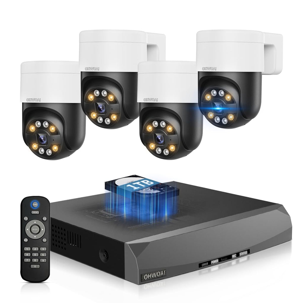 4K Outdoor Wired Security Camera System, PoE Video Surveillance System