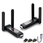 Wireless HDMI Transmitter and 2 Receiver,50M/165FT,LED Display,Up to 8 RXs