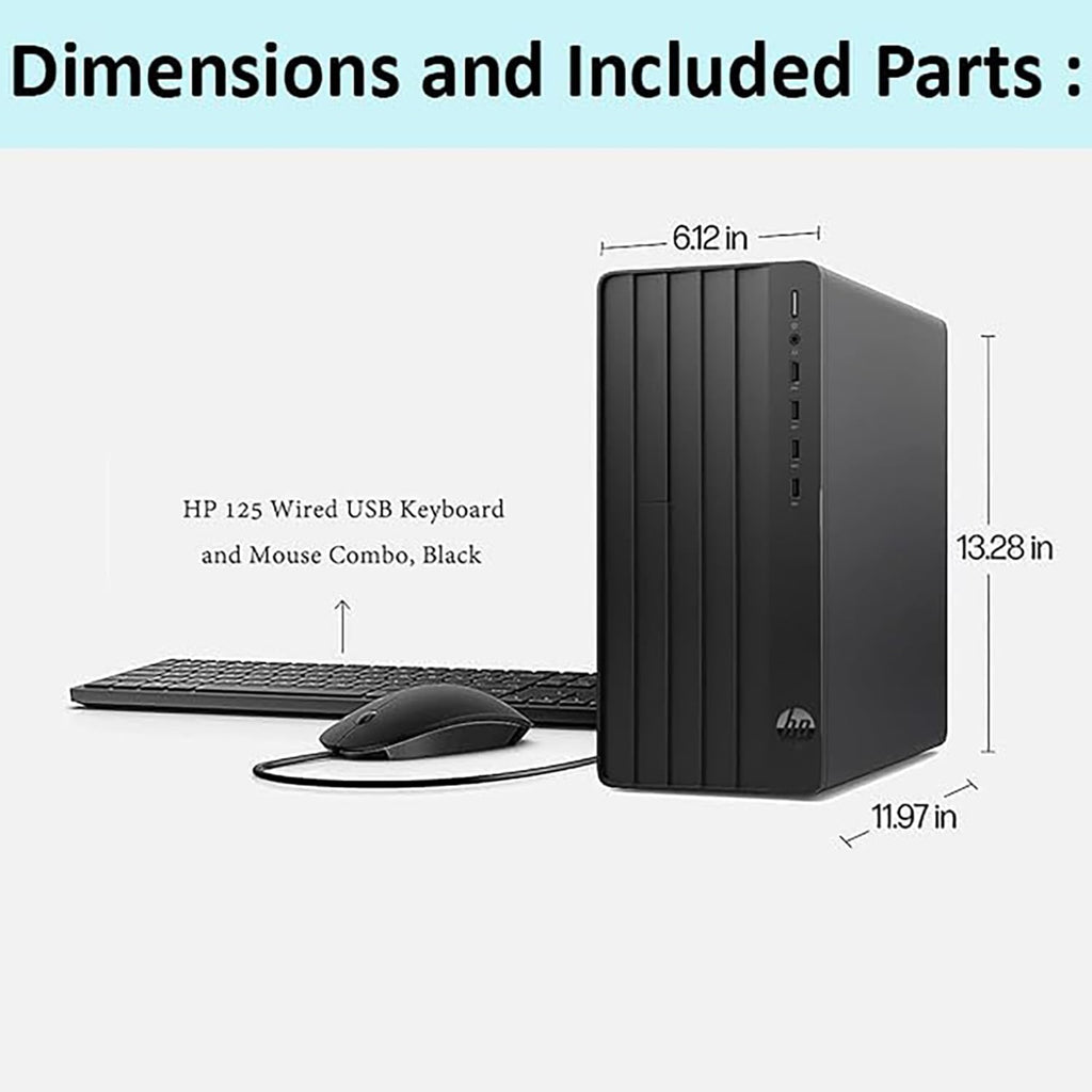 HP Desktop Pro Tower Business Computer, Intel Core I3, 8GB RAM 256GB SSD