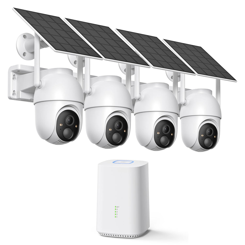 2K/4MP Home Security Camera System, 2.4G & 5GHz Wi-Fi Connected