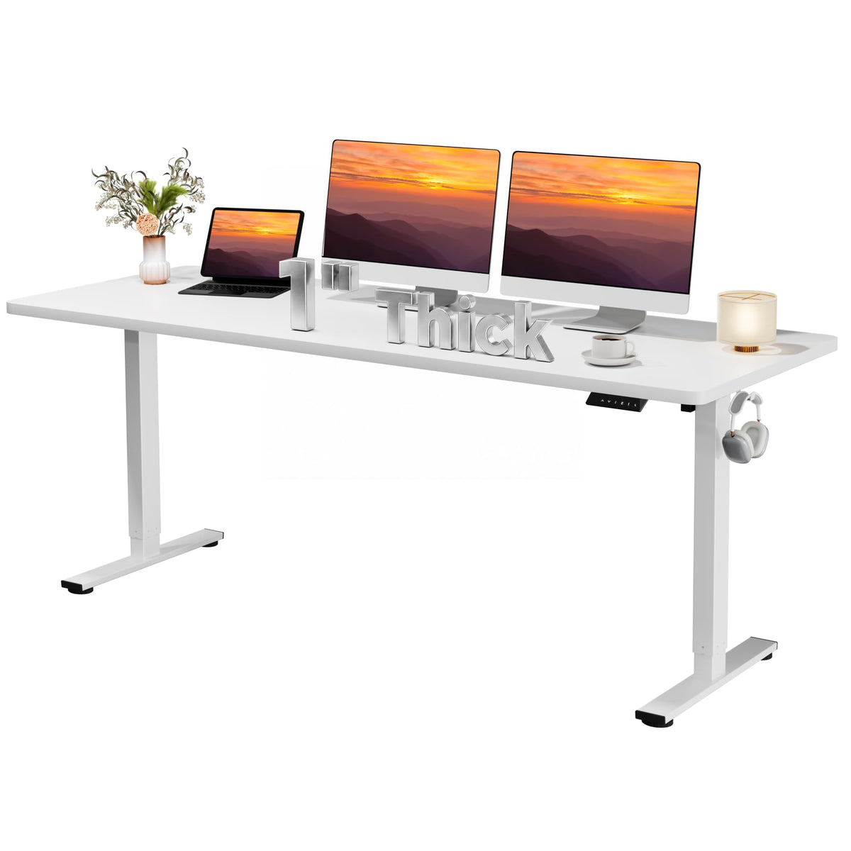 79''x31''Dual Motor Adjustable Large Standing Desk for Home Office