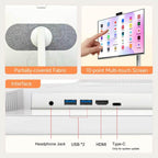 32 Inch Smart Portable TV on Wheels, Rolling TV, Detachable 13MP Camera