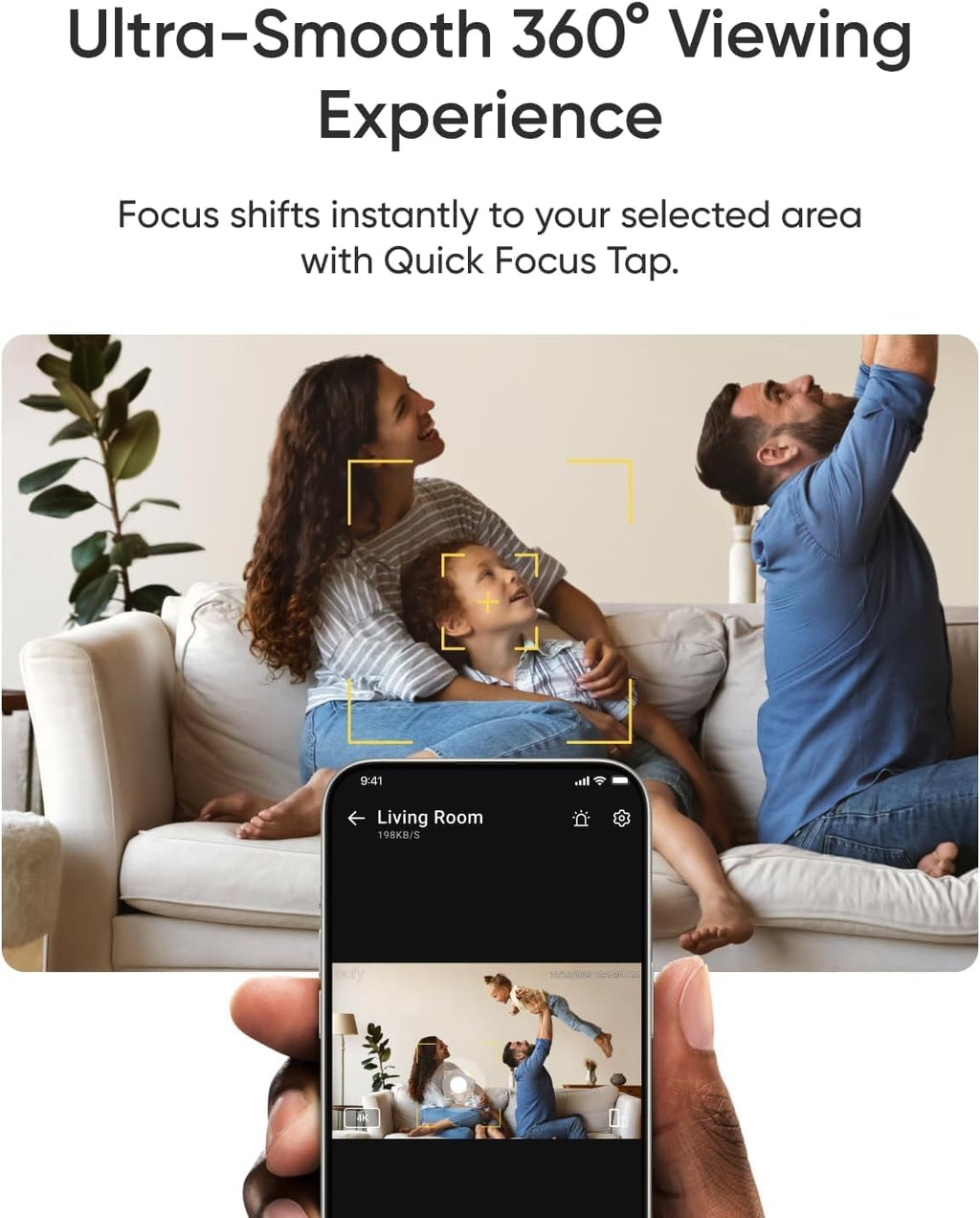 eufy Security Indoor Cam E30 (3-Pack),4K Pet/Baby/Nanny Camera,360° Pan Tilt,AI Auto Tracking,Color Night Vision,Two-Way Audio,AI Human/Pet Detection,Works with HomeKit