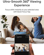 eufy Security Indoor Cam E30 (3-Pack),4K Pet/Baby/Nanny Camera,360° Pan Tilt,AI Auto Tracking,Color Night Vision,Two-Way Audio,AI Human/Pet Detection,Works with HomeKit