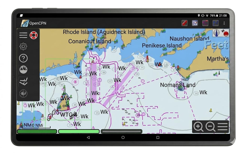 Dolphin 11 Inch Marine GPS Chartplotter Tablet with Free US Maps